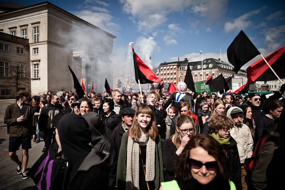 Antifascistisk Aktion og Libertære Socialister gik sammen om at arrangere "Revolutionær 1. Maj"