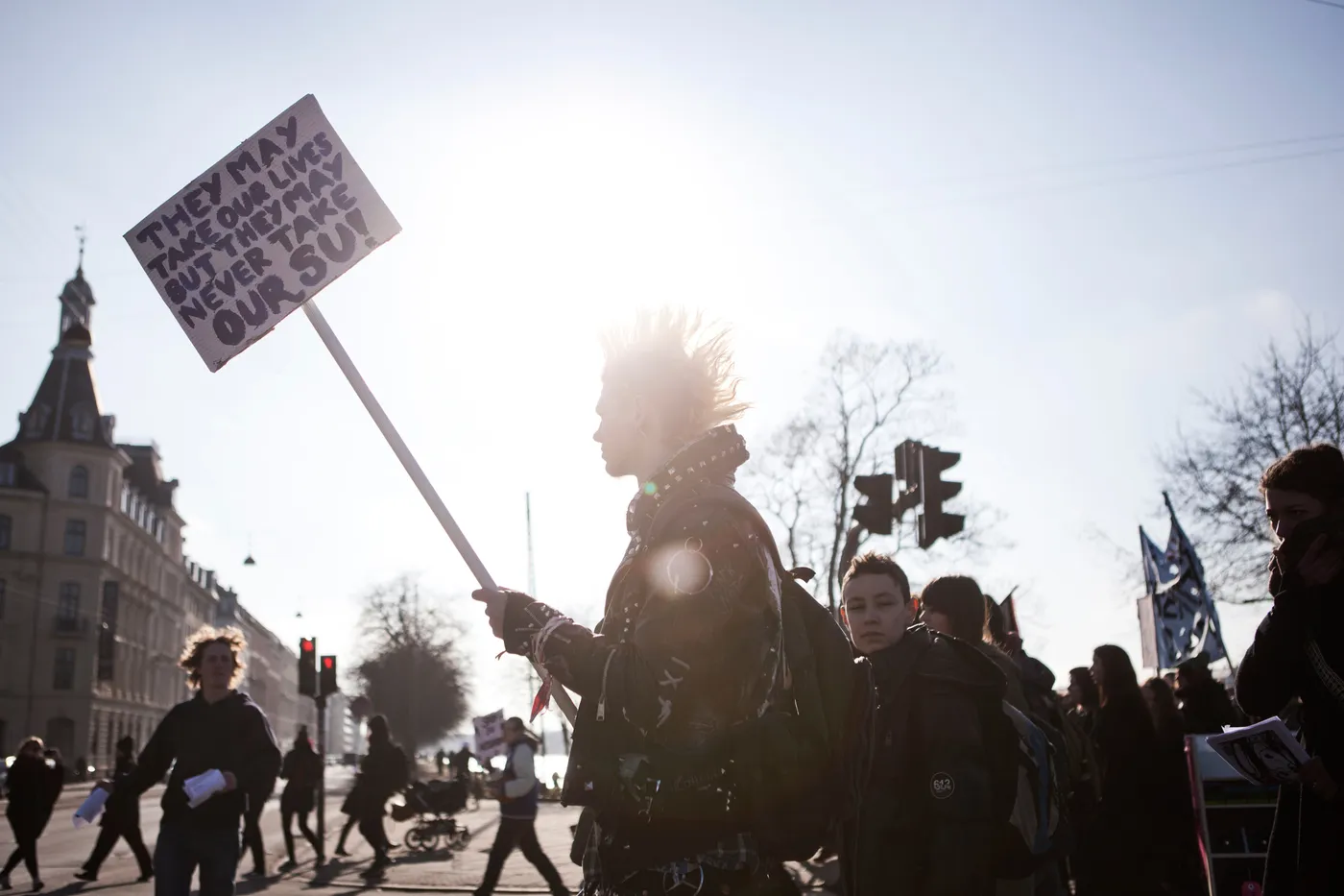 Højt humør under SU-protester, foto 2, Mark Knudsen