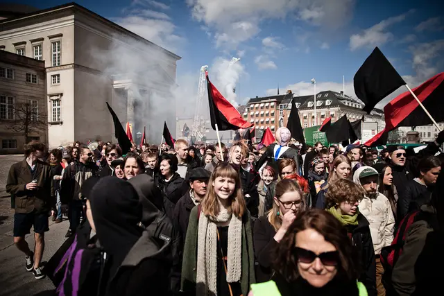 Antifascistisk Aktion og Libertære Socialister gik sammen om at arrangere "Revolutionær 1. Maj"