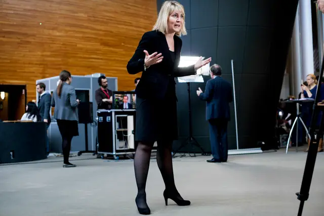 Christel Schaldemose fra Socialdemokraterne er ved at forklare nogle af grundideerne i den Europæiske Union til DR3