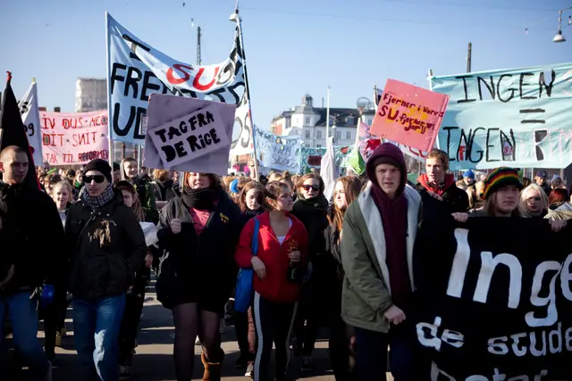 Højt humør under SU-protester (1/25)