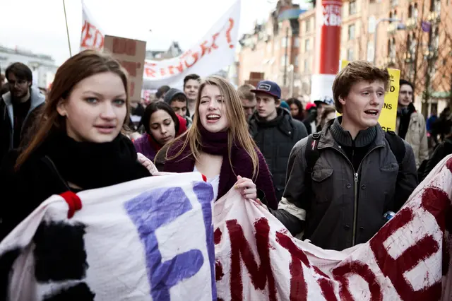 Højt humør under SU-protester (11/25)