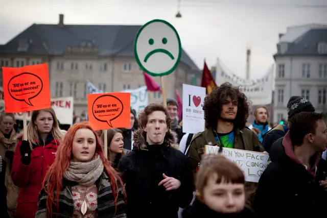 Højt humør under SU-protester (14/25)
