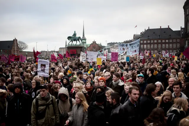 Højt humør under SU-protester (15/25)