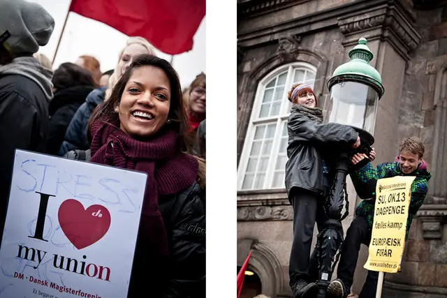 Højt humør under SU-protester (16/25)