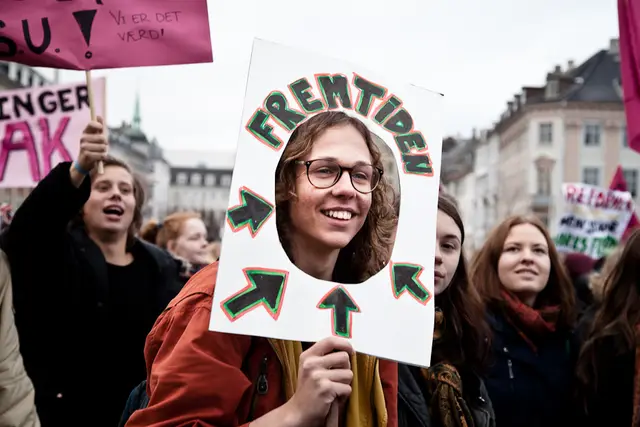 Højt humør under SU-protester (17/25)