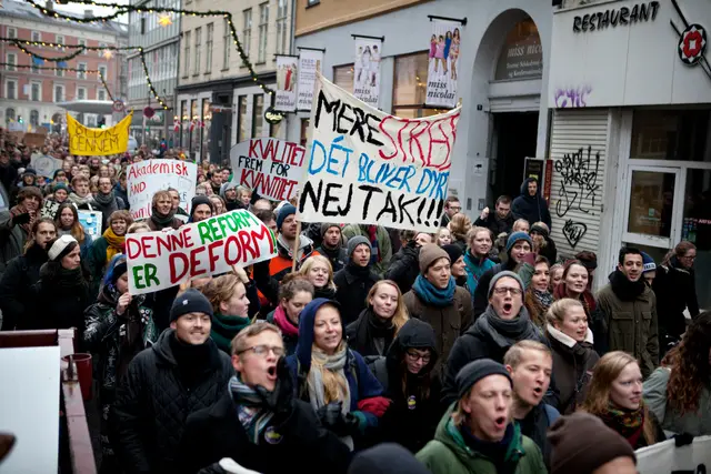 Studenterprotester mod »fremdriftsreform« på universiteterne (11/19)