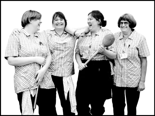 Carina, Anita, Helene og Anni. Plejehjem Nybodergården